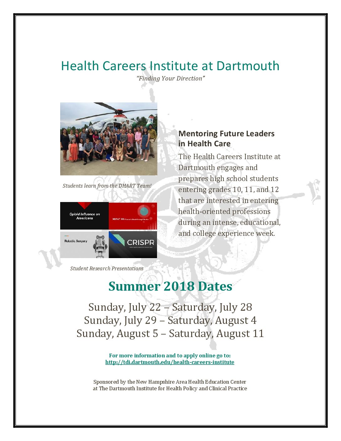 Health Careers Institute at Dartmouth